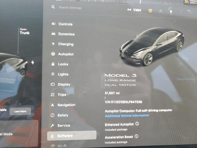 Photo 8 VIN: 5YJ3E1EB0LF647339 - TESLA MODEL 3 