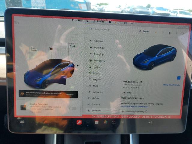 Photo 8 VIN: 5YJ3E1EB0LF711203 - TESLA MODEL 3 