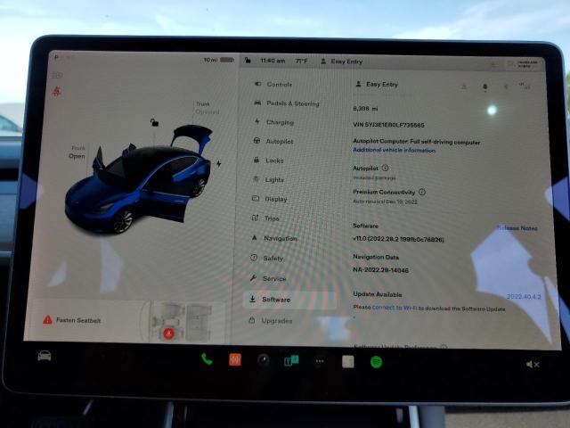 Photo 8 VIN: 5YJ3E1EB0LF735565 - TESLA MODEL 3 