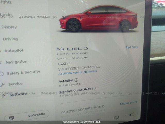 Photo 6 VIN: 5YJ3E1EB0MF009237 - TESLA MODEL 3 