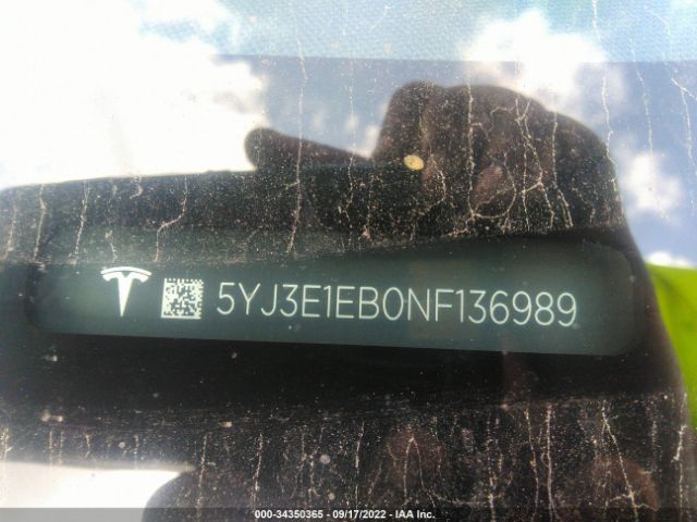 Photo 8 VIN: 5YJ3E1EB0NF136989 - TESLA MODEL 3 