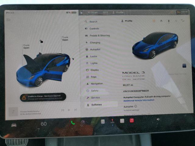 Photo 8 VIN: 5YJ3E1EB0NF189224 - TESLA MODEL 3 