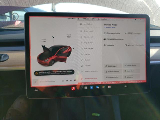 Photo 8 VIN: 5YJ3E1EB0NF212775 - TESLA MODEL 3 