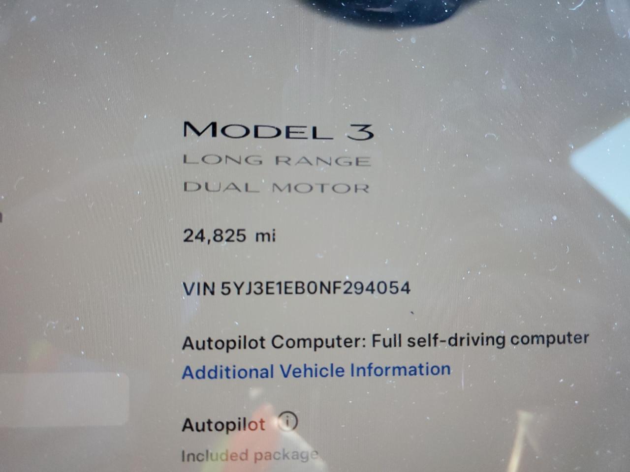 Photo 8 VIN: 5YJ3E1EB0NF294054 - TESLA MODEL 3 