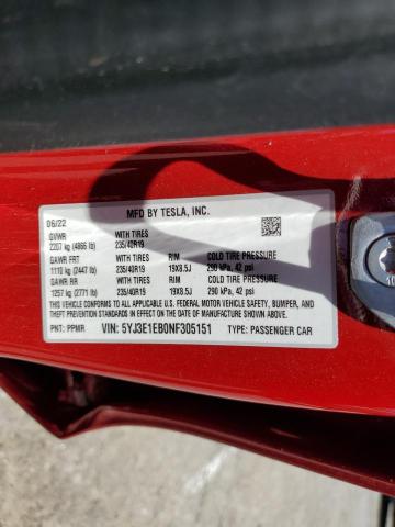 Photo 11 VIN: 5YJ3E1EB0NF305151 - TESLA MODEL 3 