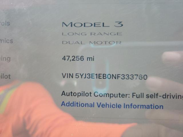 Photo 8 VIN: 5YJ3E1EB0NF333760 - TESLA MODEL 3 