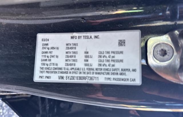 Photo 9 VIN: 5YJ3E1EB0RF736711 - TESLA MODEL 3 