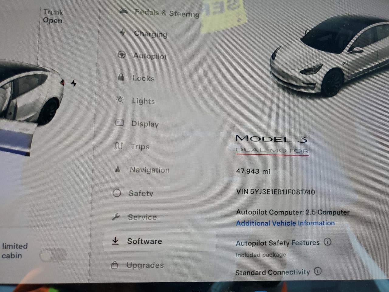 Photo 8 VIN: 5YJ3E1EB1JF081740 - TESLA MODEL 3 