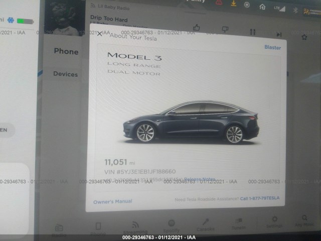 Photo 6 VIN: 5YJ3E1EB1JF188660 - TESLA MODEL 3 AWD 