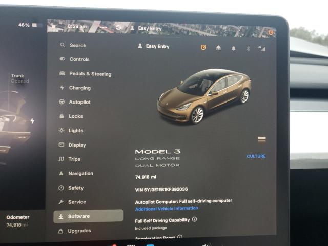 Photo 8 VIN: 5YJ3E1EB1KF392036 - TESLA MODEL 3 