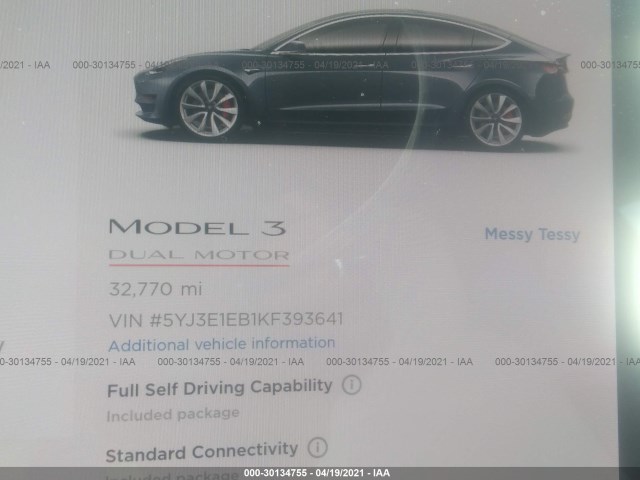 Photo 6 VIN: 5YJ3E1EB1KF393641 - TESLA MODEL 3 