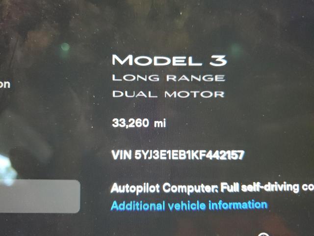 Photo 7 VIN: 5YJ3E1EB1KF442157 - TESLA MODEL 3 