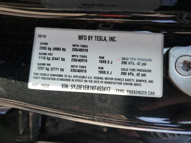 Photo 11 VIN: 5YJ3E1EB1KF453417 - TESLA MODEL 3 