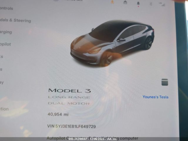 Photo 6 VIN: 5YJ3E1EB1LF649729 - TESLA MODEL 3 