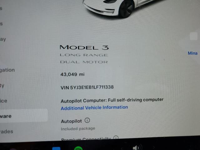 Photo 8 VIN: 5YJ3E1EB1LF711338 - TESLA MODEL 3 