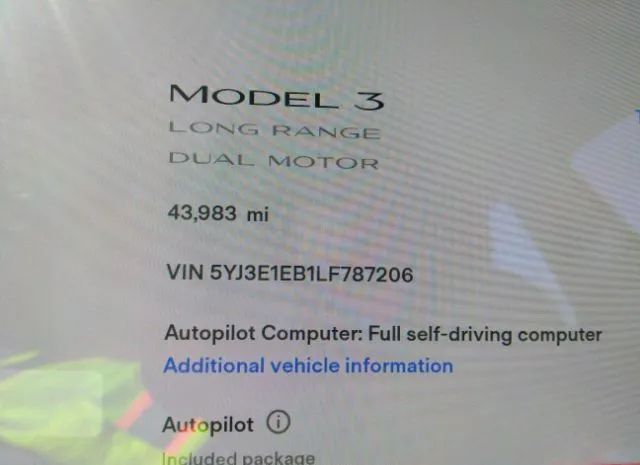 Photo 6 VIN: 5YJ3E1EB1LF787206 - TESLA MODEL 3 