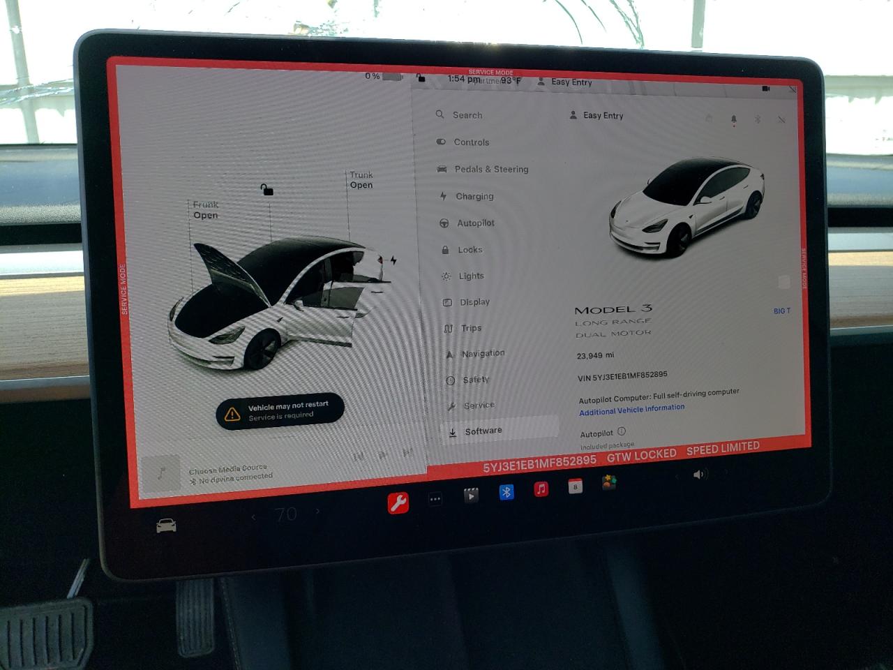 Photo 8 VIN: 5YJ3E1EB1MF852895 - TESLA MODEL 3 