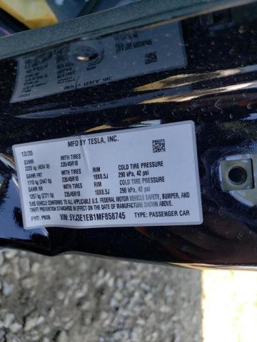 Photo 9 VIN: 5YJ3E1EB1MF858745 - TESLA MODEL 3 