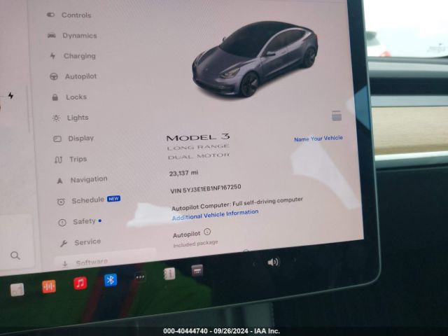 Photo 6 VIN: 5YJ3E1EB1NF167250 - TESLA MODEL 3 