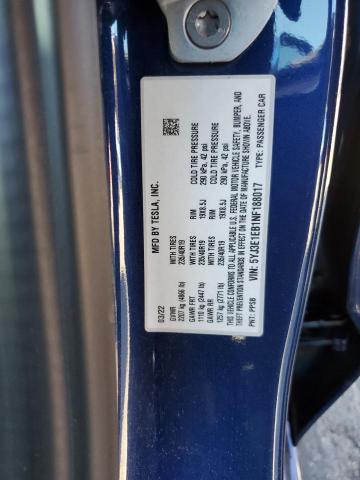 Photo 11 VIN: 5YJ3E1EB1NF188017 - TESLA MODEL 3 