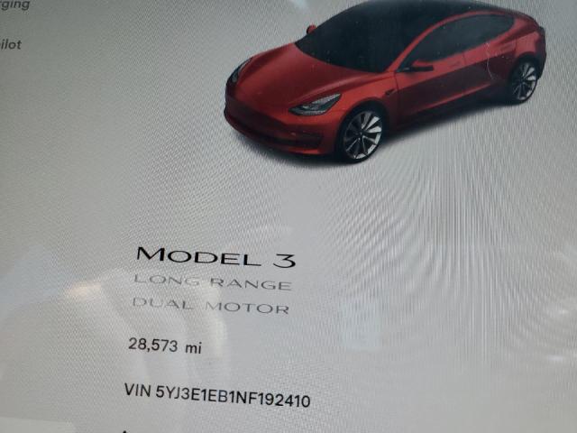 Photo 8 VIN: 5YJ3E1EB1NF192410 - TESLA MODEL 3 