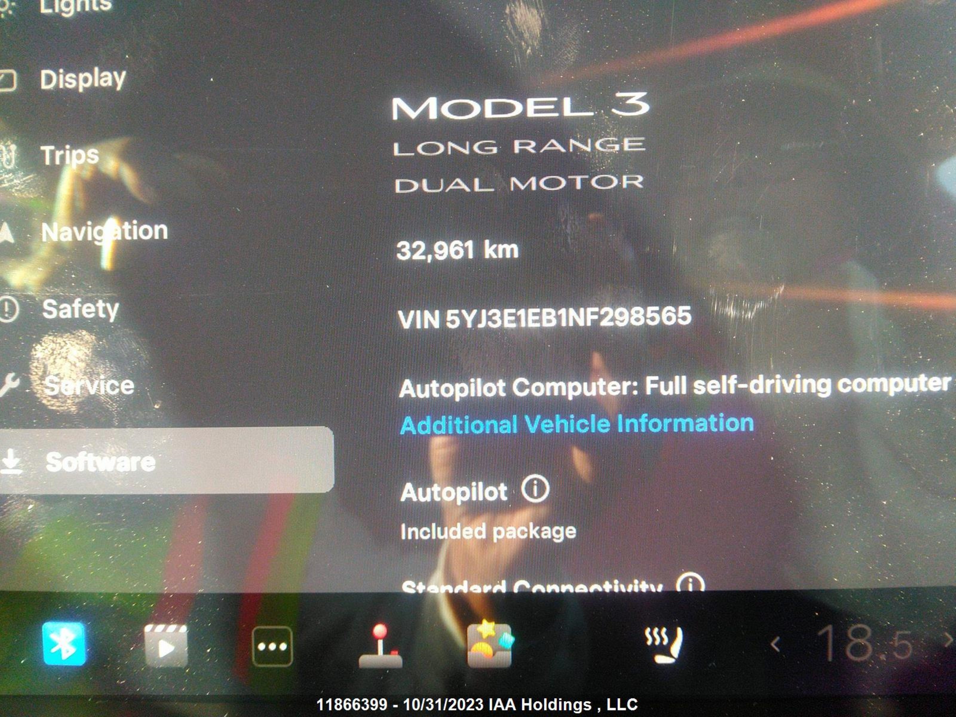 Photo 6 VIN: 5YJ3E1EB1NF298565 - TESLA MODEL 3 