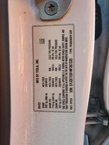 Photo 11 VIN: 5YJ3E1EB1NF367335 - TESLA MODEL 3 