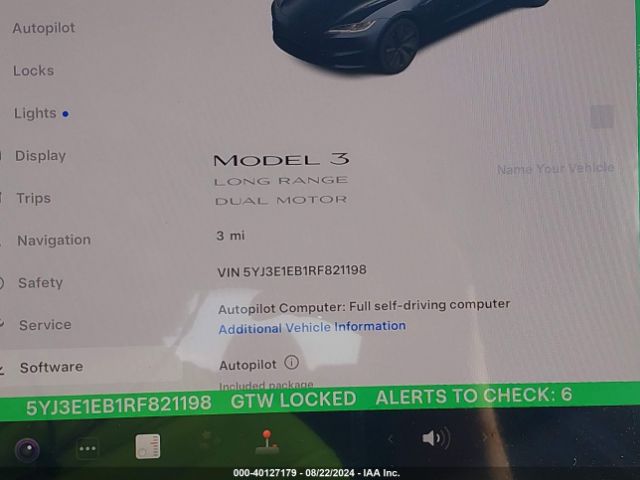 Photo 6 VIN: 5YJ3E1EB1RF821198 - TESLA MODEL 3 