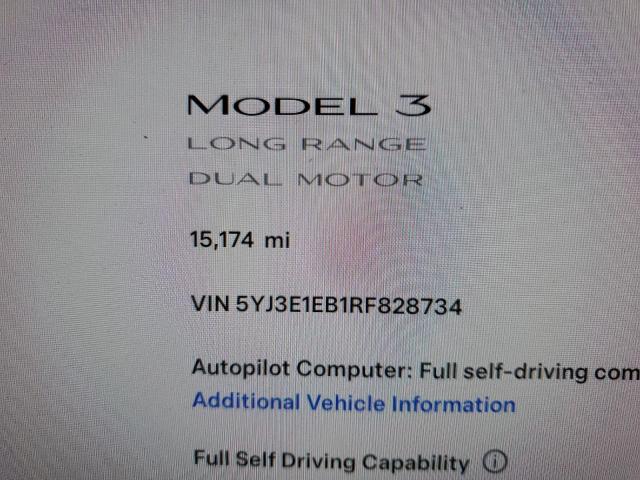 Photo 11 VIN: 5YJ3E1EB1RF828734 - TESLA MODEL 3 