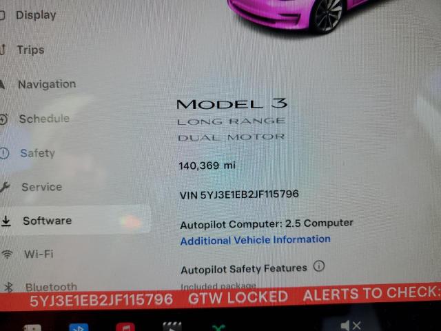 Photo 8 VIN: 5YJ3E1EB2JF115796 - TESLA MODEL 3 