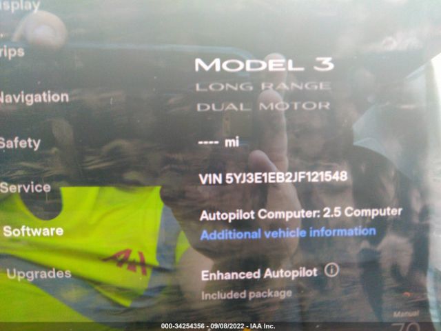 Photo 6 VIN: 5YJ3E1EB2JF121548 - TESLA MODEL 3 