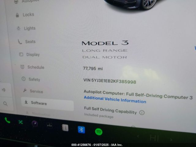 Photo 6 VIN: 5YJ3E1EB2KF385998 - TESLA MODEL 3 