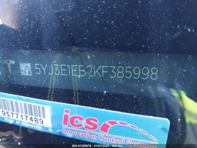 Photo 8 VIN: 5YJ3E1EB2KF385998 - TESLA MODEL 3 