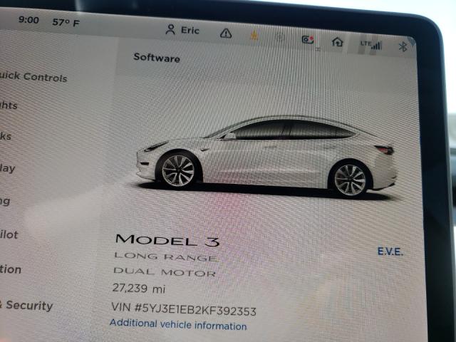 Photo 7 VIN: 5YJ3E1EB2KF392353 - TESLA MODEL 3 