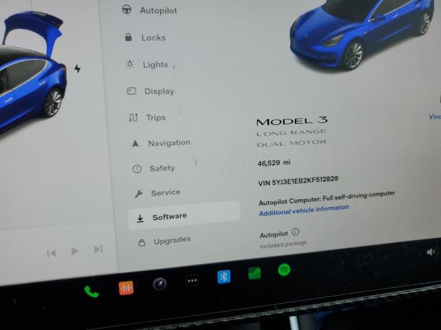 Photo 11 VIN: 5YJ3E1EB2KF512829 - TESLA MODEL 3 