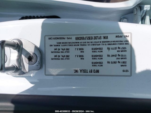 Photo 8 VIN: 5YJ3E1EB2LF650369 - TESLA MODEL 3 