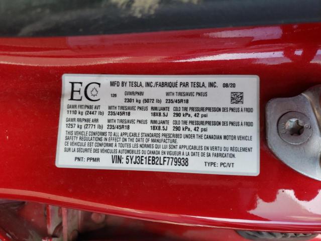 Photo 11 VIN: 5YJ3E1EB2LF779938 - TESLA MODEL 3 