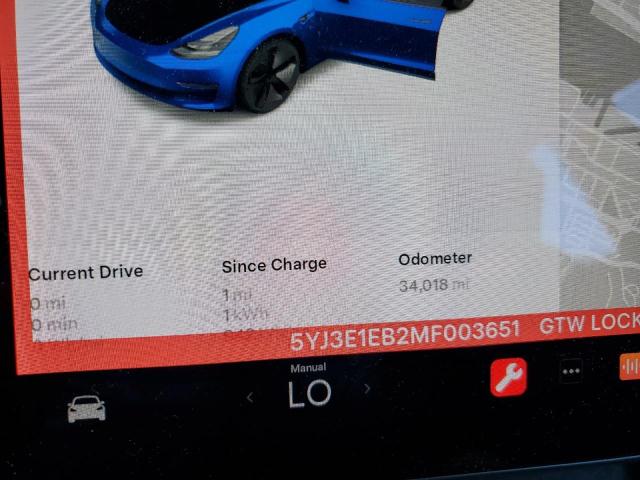 Photo 8 VIN: 5YJ3E1EB2MF003651 - TESLA MODEL 3 