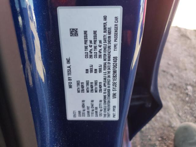 Photo 11 VIN: 5YJ3E1EB2MF062408 - TESLA MODEL 3 