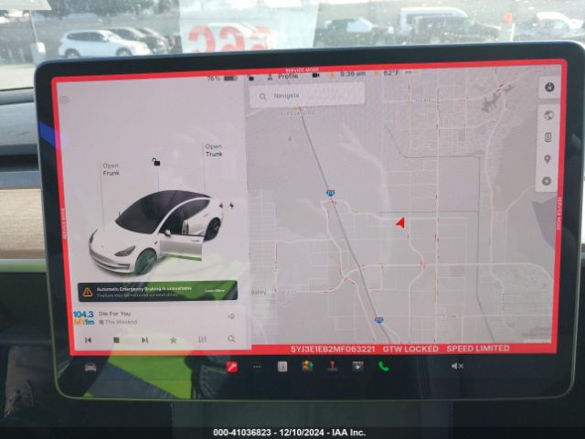 Photo 6 VIN: 5YJ3E1EB2MF063221 - TESLA MODEL 3 