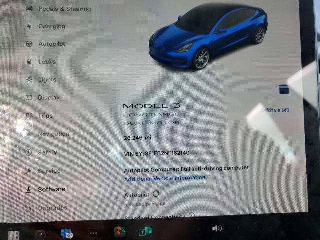 Photo 8 VIN: 5YJ3E1EB2NF162140 - TESLA MODEL 3 