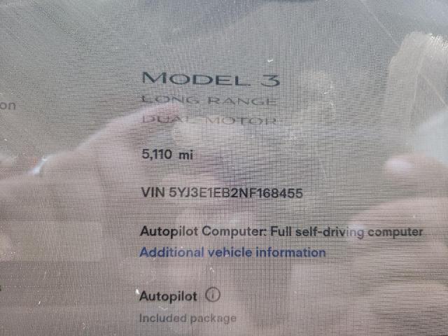 Photo 7 VIN: 5YJ3E1EB2NF168455 - TESLA MODEL 3 