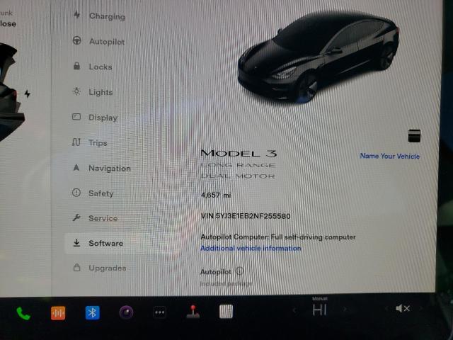 Photo 8 VIN: 5YJ3E1EB2NF255580 - TESLA MODEL 3 