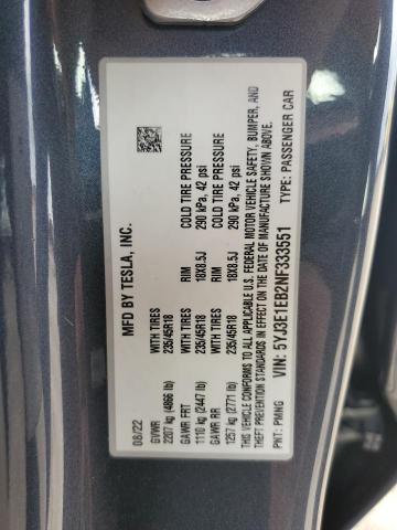 Photo 11 VIN: 5YJ3E1EB2NF333551 - TESLA MODEL 3 