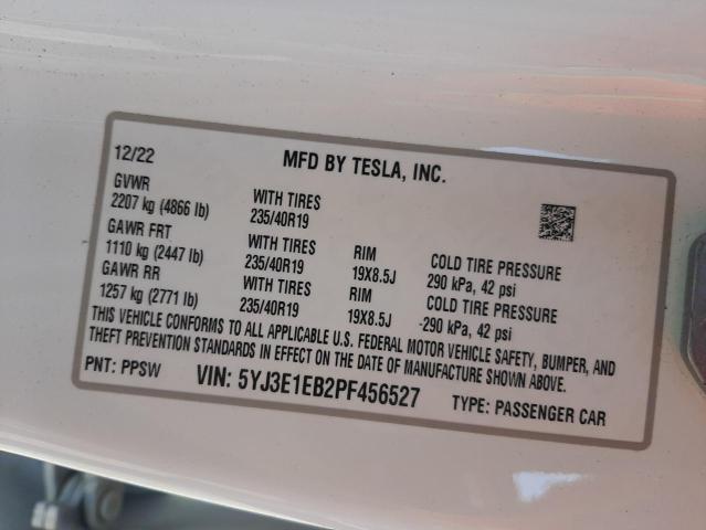 Photo 11 VIN: 5YJ3E1EB2PF456527 - TESLA MODEL 3 