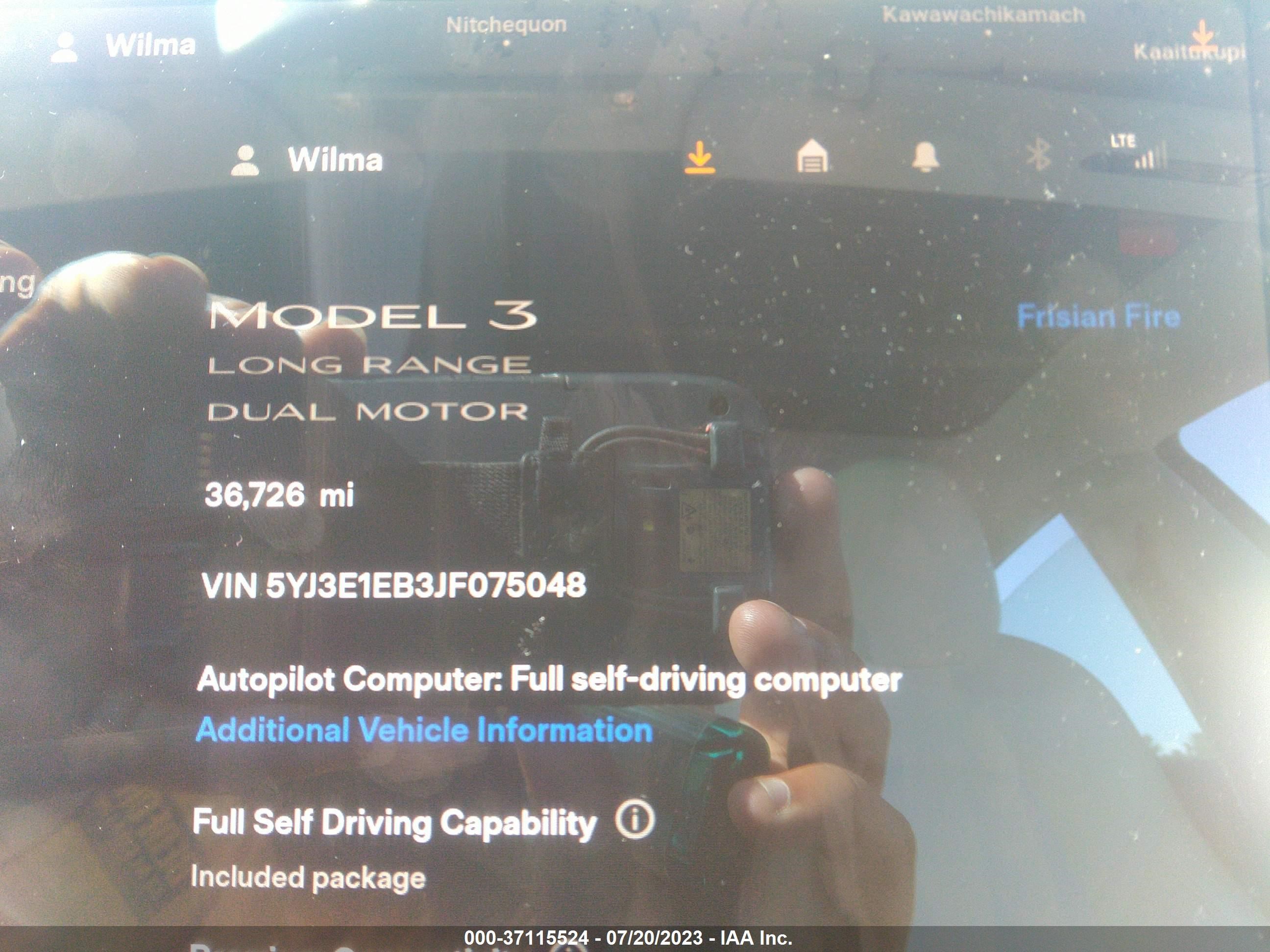 Photo 6 VIN: 5YJ3E1EB3JF075048 - TESLA MODEL 3 