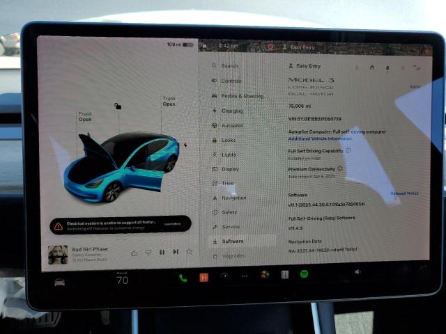 Photo 8 VIN: 5YJ3E1EB3JF090729 - TESLA MODEL 3 