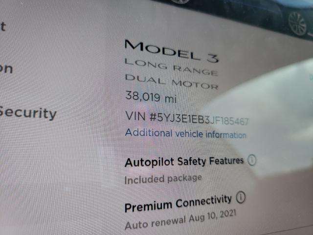 Photo 7 VIN: 5YJ3E1EB3JF185467 - TESLA MODEL 3 