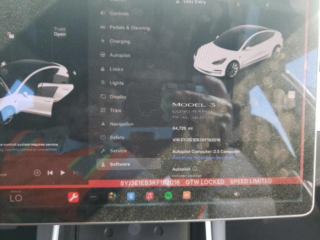 Photo 8 VIN: 5YJ3E1EB3KF192016 - TESLA MODEL 3 