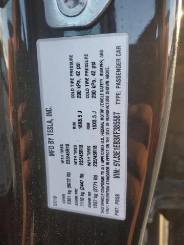 Photo 11 VIN: 5YJ3E1EB3KF385587 - TESLA MODEL 3 